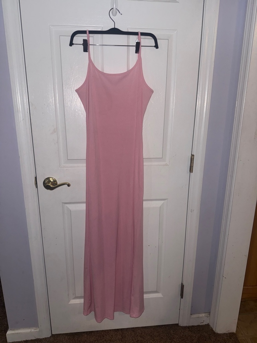 Women's Pink Slip Maxi Dress - Classic Spaghetti Strap